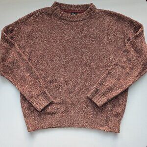 Urban Outfitters BDG Red/White Marled Men's Chunky Sweater Medium loose weave